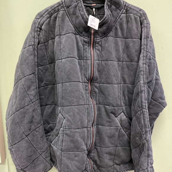 Free People Quilted Dolman knit Jacket washed - Picture 4 of 10